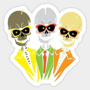 Three skeletons Sticker